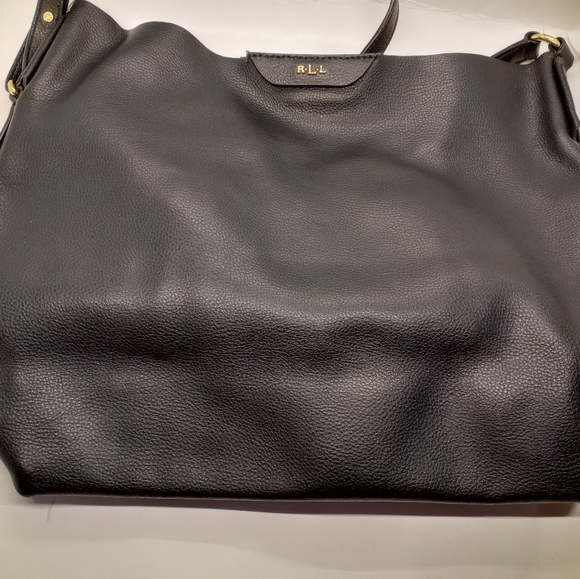 Ralph Lauren Handbags - Black Leather Tote Bag